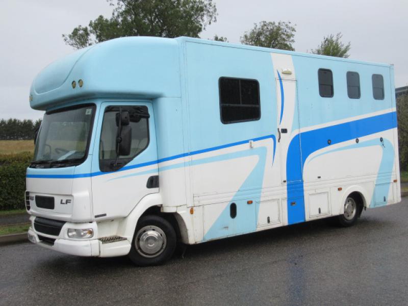 22-371-2005 DAF LF 150 7.5 Ton Coach built by McPhie coach builders. Stalled for 3 with smart living, toilet and shower.