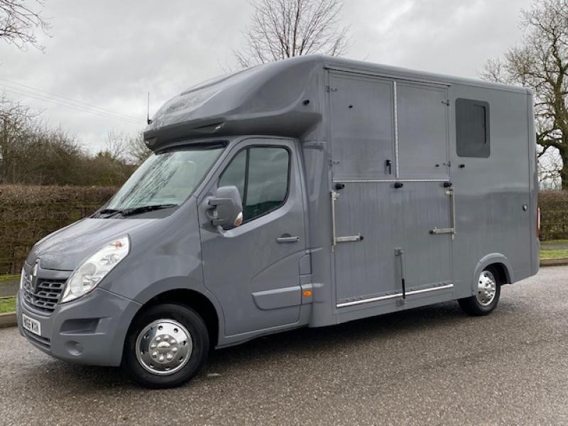 23-455-2016 Renault Master 3.5 Ton Coach built by Chaighley. Long stall model. New Build. Stalled for 2 rear facing. Smart changing area at rear. Finished off in Audi Nardo Grey.. STUNNING