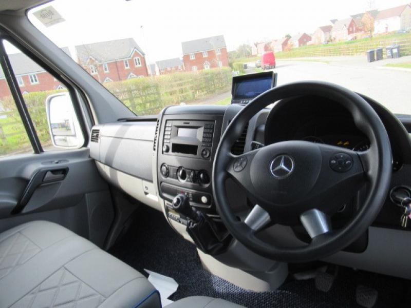 23-487-2014 Mercedes Benz Sprinter crew cab 4.6 Ton Coach built by Ascot coach builders. Weekender model. Stalled for 2 rear facing. Smart living at the rear.. Pristine condition throughout