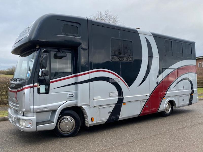 23-491-2005 Model 54  Iveco Eurocargo 7.5 Ton, coach built by ABI. Stalled for 3 with smart spacious living, sleeping for 4. Toilet and shower. Full tilt cab
