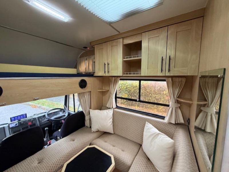 25-1223-Compact 7.5 Ton 2002 Iveco Eurocargo 75E17  Coach built by PRB coach builders. Stalled for 3. Smart living with sleeping for 2. No external tack locker intruding into the horse area. Toilet and shower. 21 ft length 25-1223-Compact 7.5 Ton 2002 Iveco Eurocargo 75E17  Coach built by PRB coach builders. Stalled for 3. Smart living with sleeping for 2. No external tack locker intruding into the horse area. Toilet and shower. 21 ft length