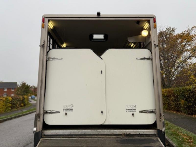 25-1223-Compact 7.5 Ton 2002 Iveco Eurocargo 75E17  Coach built by PRB coach builders. Stalled for 3. Smart living with sleeping for 2. No external tack locker intruding into the horse area. Toilet and shower. 21 ft length 25-1223-Compact 7.5 Ton 2002 Iveco Eurocargo 75E17  Coach built by PRB coach builders. Stalled for 3. Smart living with sleeping for 2. No external tack locker intruding into the horse area. Toilet and shower. 21 ft length